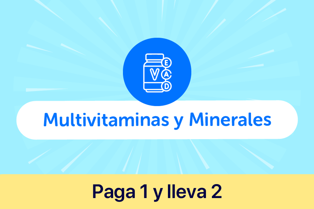 Multivitaminas y Minerales Paga 1 y Lleva 2